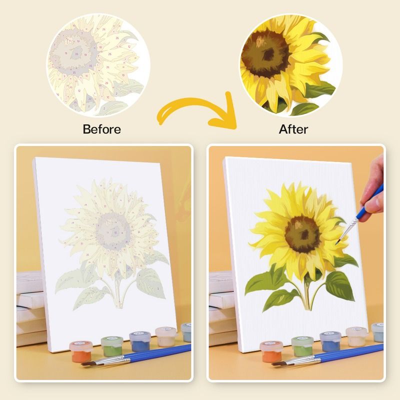 Classic Garden Flowers Mini Paint by Numbers