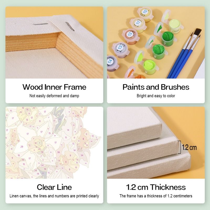 Classic Garden Flowers Mini Paint by Numbers