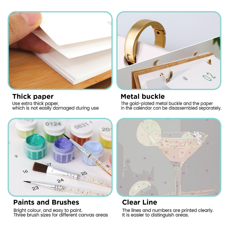 Cocktail Collection Paint by Numbers Calendar