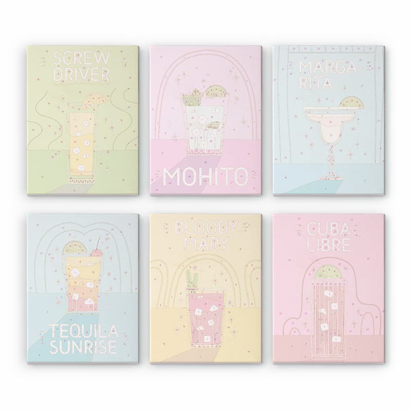 Cocktail Vibes - 6 Mini Paintings
