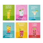 Cocktail Vibes - 6 Mini Paintings