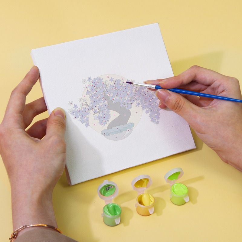 Colorful Bonsai Trees Mini Paint by Numbers