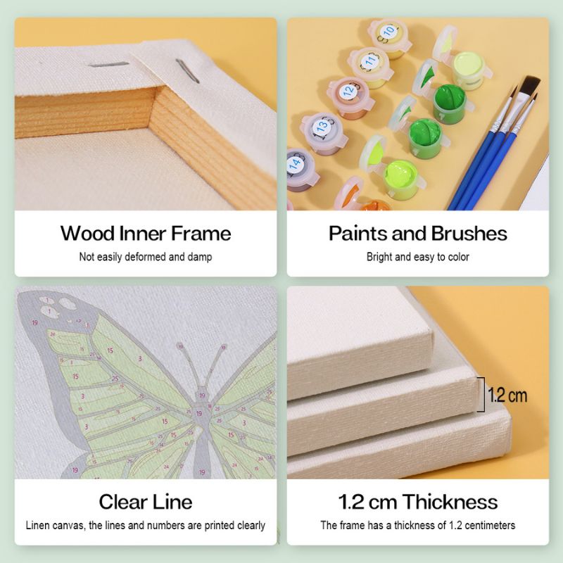 Colorful Butterflies Mini Paint by Numbers