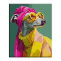 Colorful Diva Dog Paint by Numbers