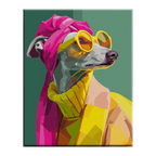 Colorful Diva Dog Paint by Numbers