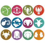 Colorful Zodiac Symbols 12-Pieces Paint by Numbers Placemat