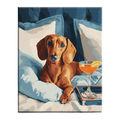 Cozy Dachshund with Cocktail Paint by Numbers