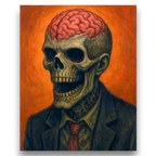 Creepy Brain Zombie Paint by Numbers
