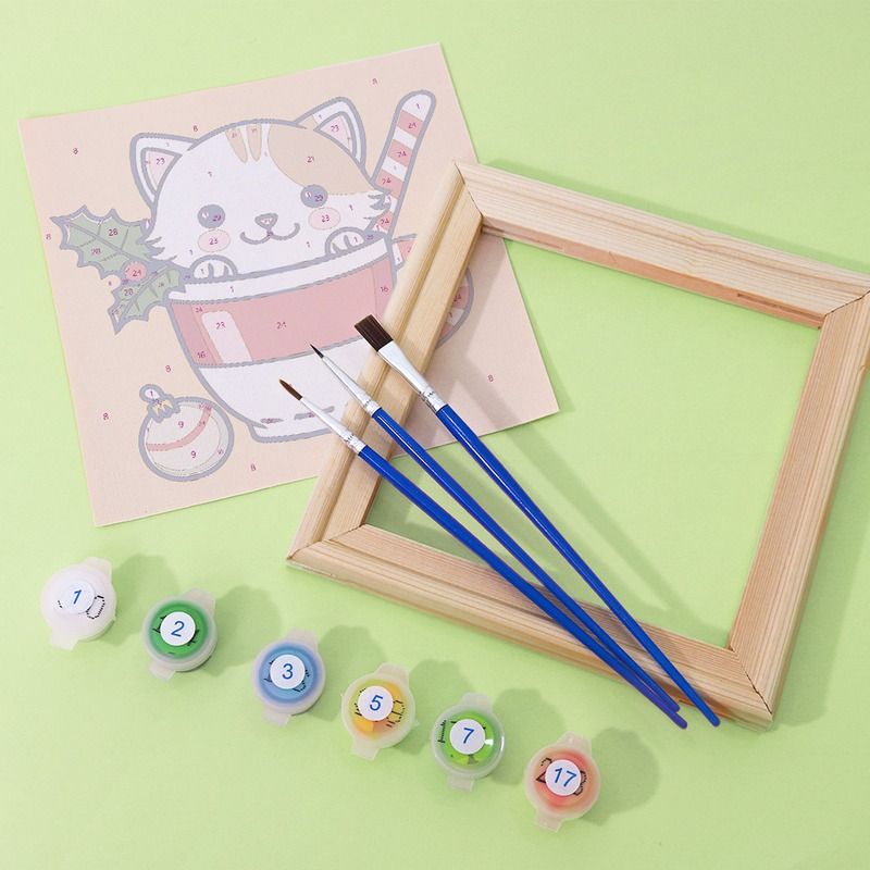 Cute Christmas Cats Mini Paint by Numbers