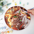 Cute Kitty Paint by Numbers Clock Kit
