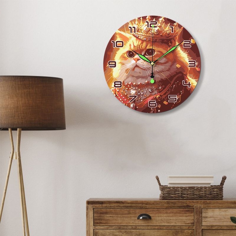 Cute Kitty Paint by Numbers Clock Kit