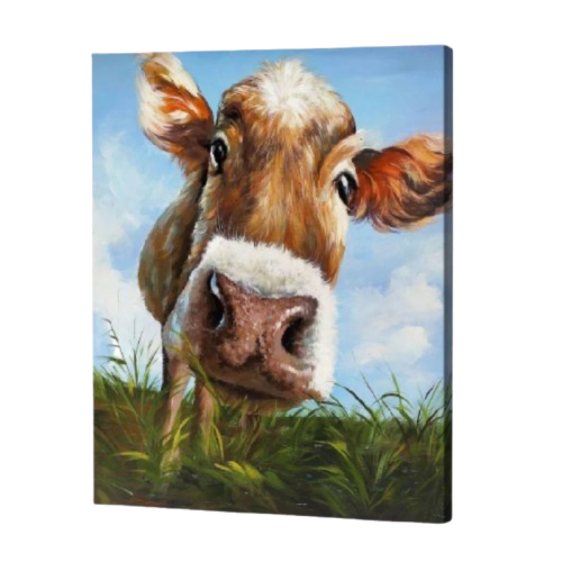 Cute Cow Paint by Numbers