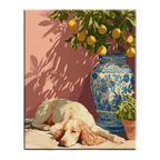Dog Beneath the Lemon Tree Paint by Numbers