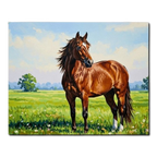 Elegant Brown Horse Paint by Numbers