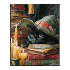 Enchanted Library Cat Paint by Numbers