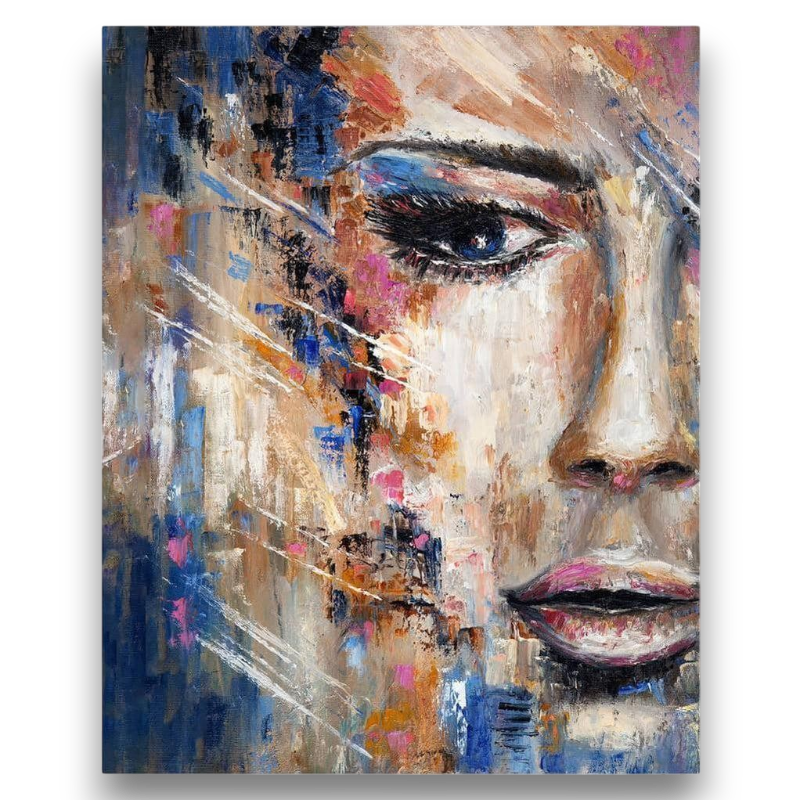 Enigmatic Woman Portrait Paint by Numbers