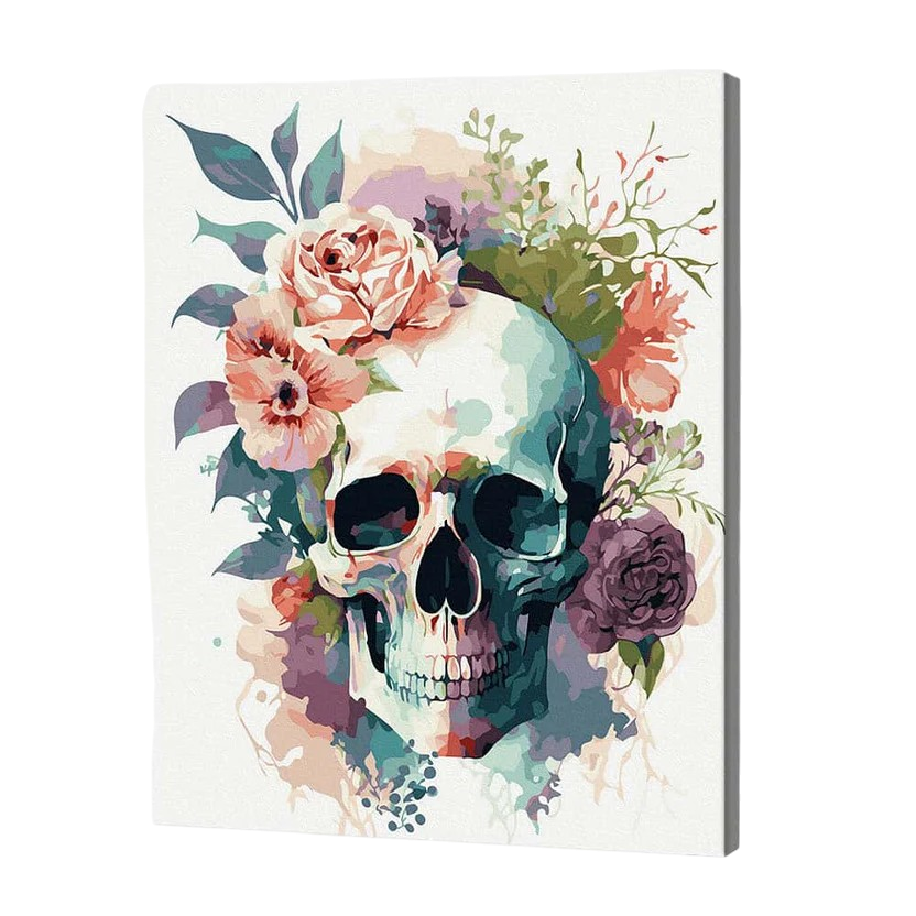 Eternal Bloom Skull Paint by Numbers