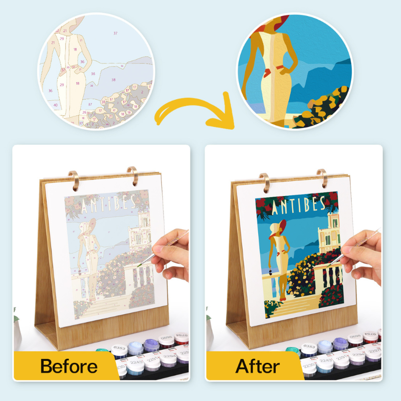 European Travel Paint by Numbers Calendar