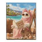 Fancy Beach Cat Paint by Numbers
