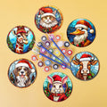 Festive Animals Paint by Numbers Coasters