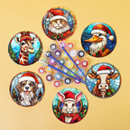 Festive Animals Paint by Numbers Coasters