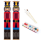 Festive Red Nutcracker Hanging Scroll Paint by Numbers Kit