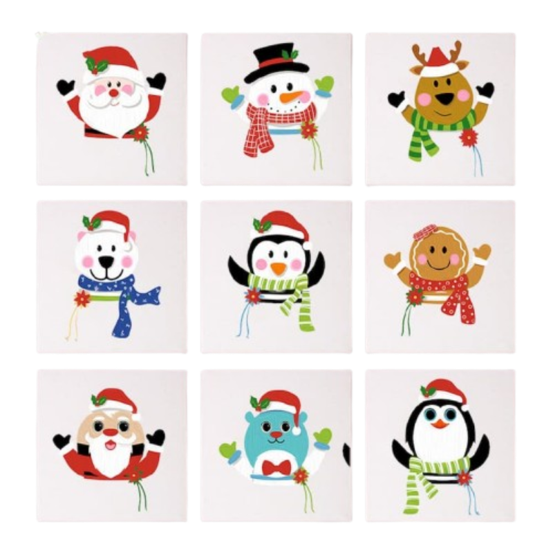 Festive Friends - 6 Mini Paintings