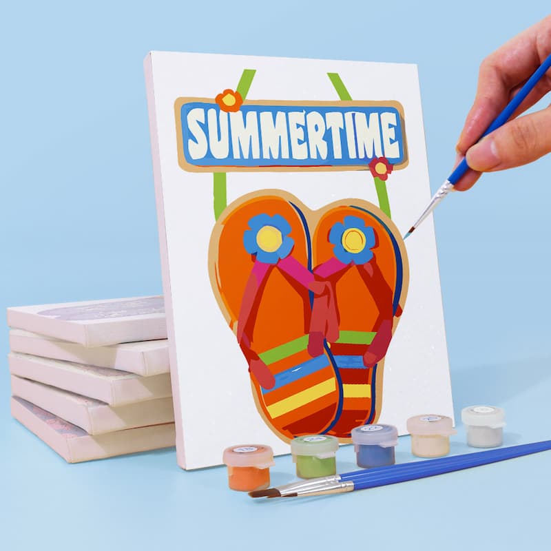 Flip Flop Vibes - 6 Mini Paintings
