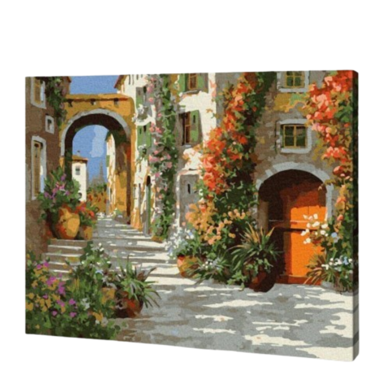Flower Street Paint by Numbers