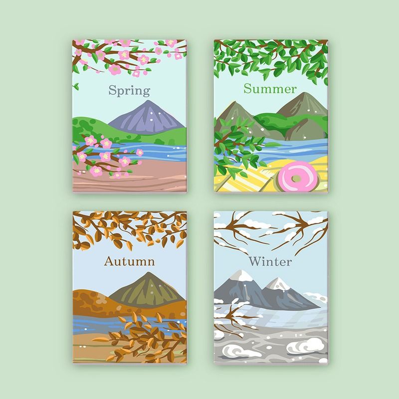 Four Seasons Mini Paint by Numbers