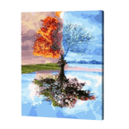 Four Seasons Tree Paint by Numbers