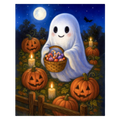 Friendly Ghost Halloween Paint by Numbers