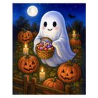 Friendly Ghost Halloween Paint by Numbers