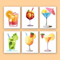 Fruity Cocktails Mini Paint by Numbers