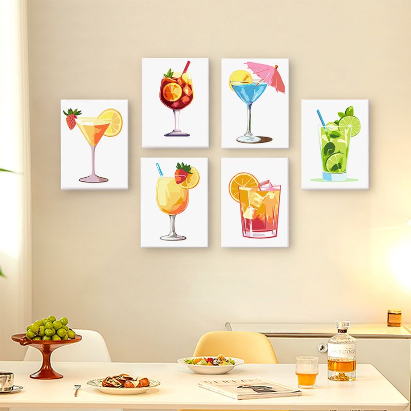 Fruity Cocktails Mini Paint by Numbers