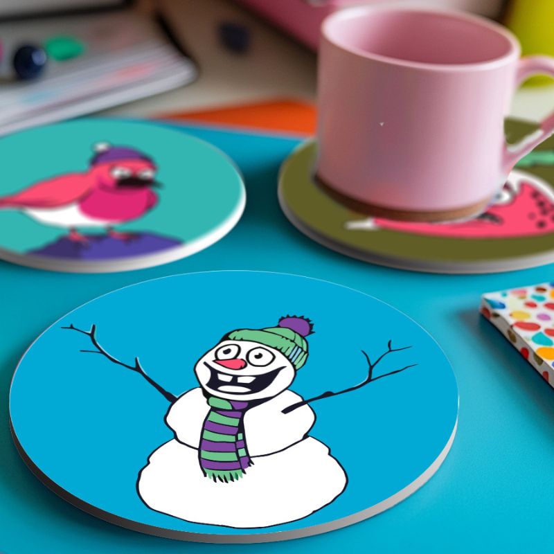 Funny Christmas Characters Paint by Numbers Coasters