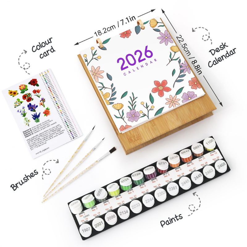 Garden Blooms Paint by Numbers Calendar