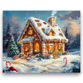 Gingerbread Christmas Cottage Paint by Numbers