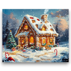 Gingerbread Christmas Cottage Paint by Numbers