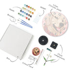 Golden Retriever Paint by Numbers Clock Kit