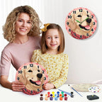 Golden Retriever Paint by Numbers Clock Kit