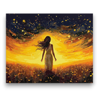 Golden Starlight Journey Paint by Numbers
