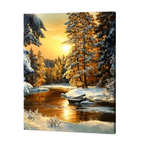 Golden Winter Glow Paint by Numbers