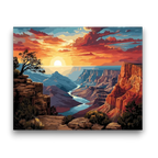 Grand Canyon River Sunset Paint by Numbers