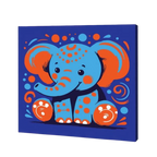 Happy Elephant, Kids Paint By Numbers