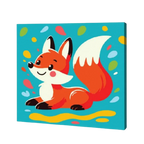 Happy Fox, Kids Paint By Numbers