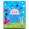 Happy Jellyfish Ocean, Kids Paint by Numbers