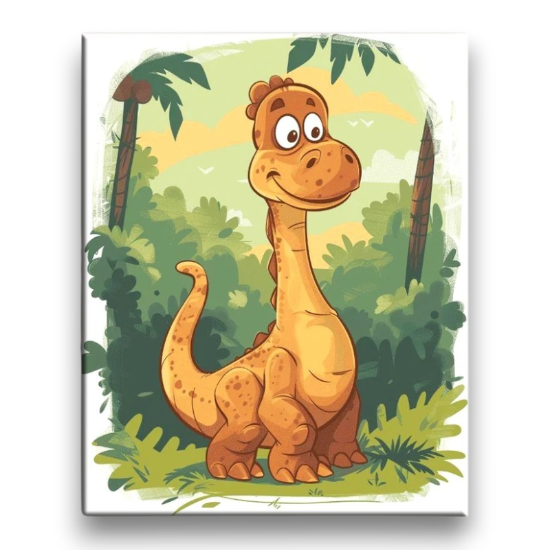 Happy Jungle Dinosaur Kids Paint by Numbers