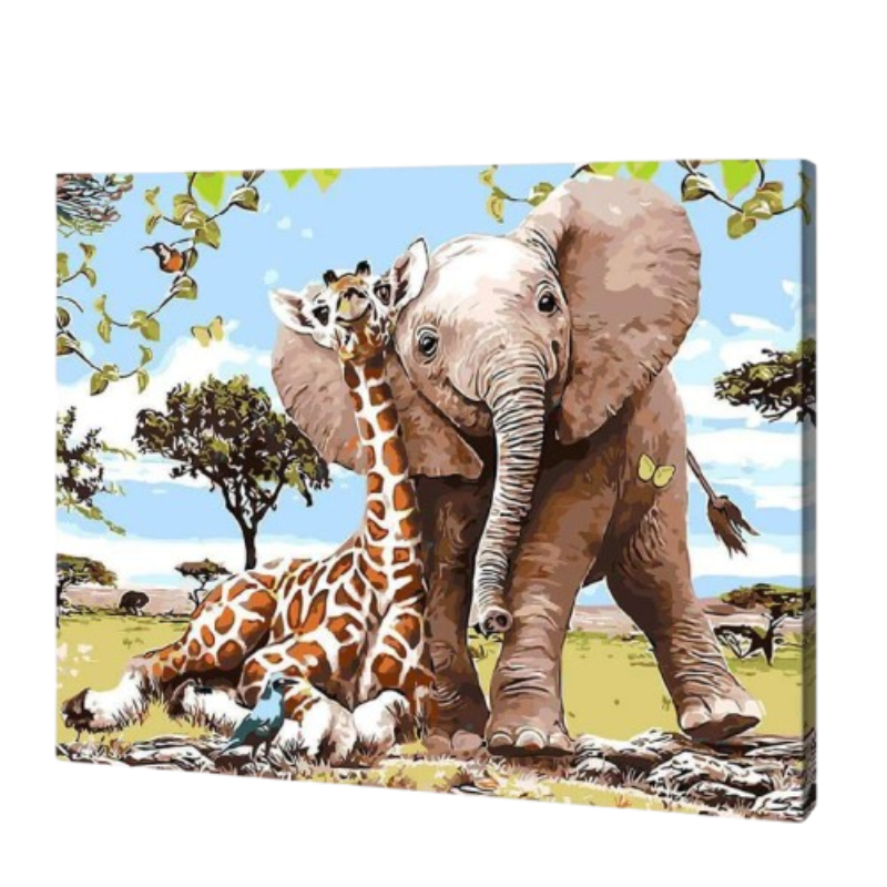 Happy in the Jungle Paint by Numbers