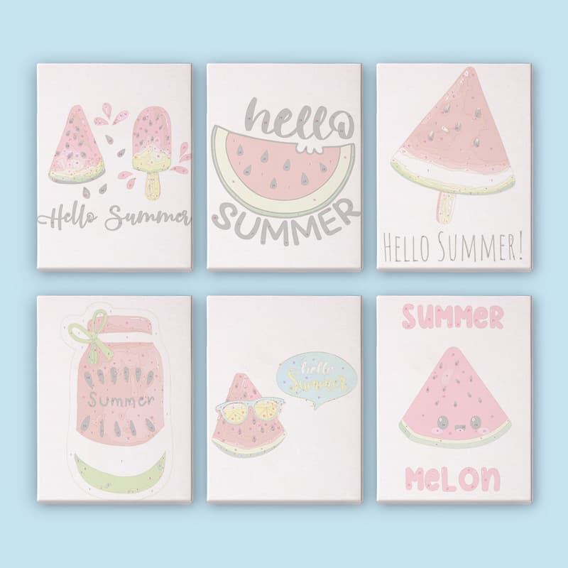Hello Summer - 6 Mini Paintings
